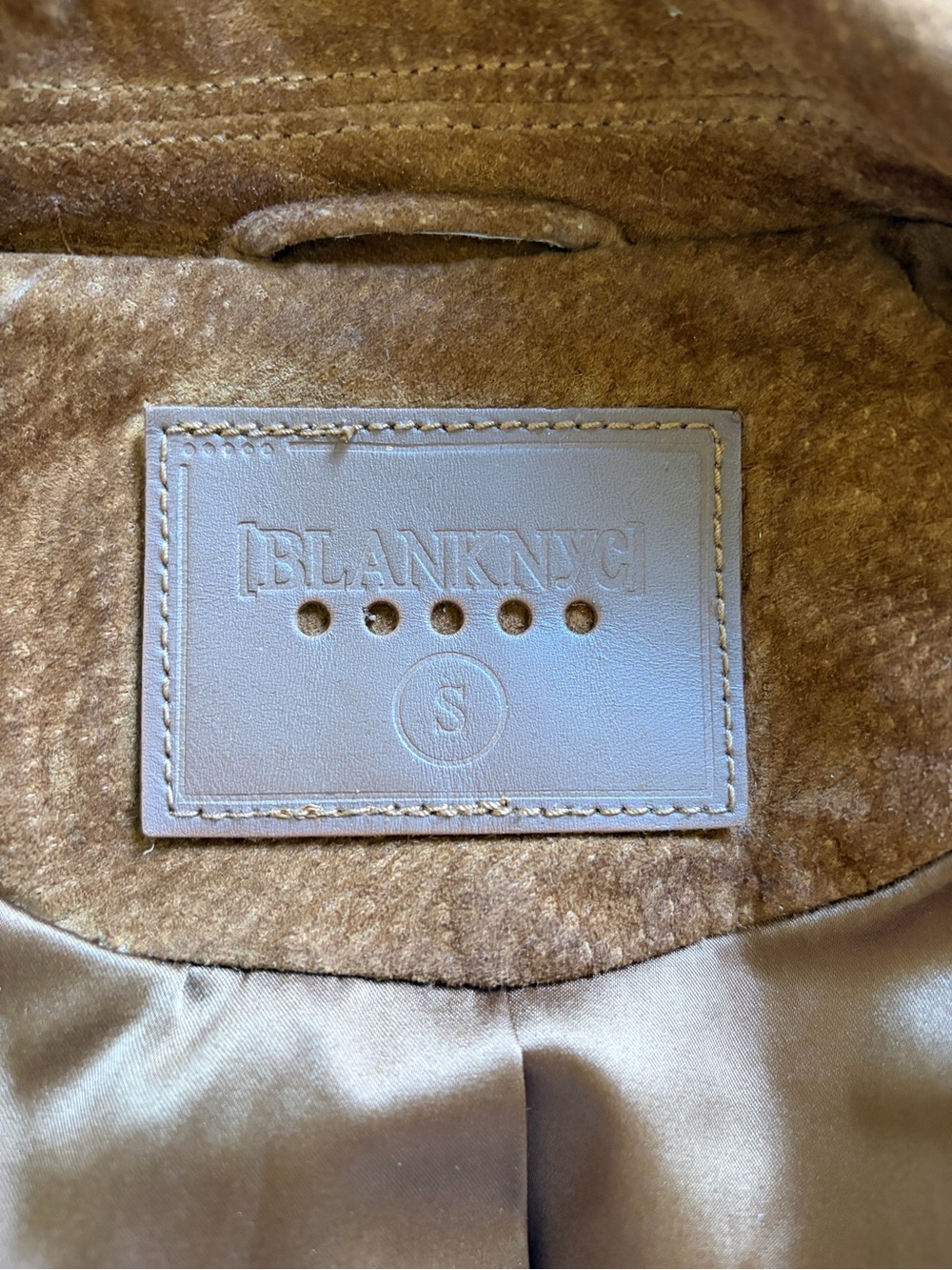 Blank NYC Suede Moto Jacket - Chestnut Brown / Camel - Picture 3 of 3